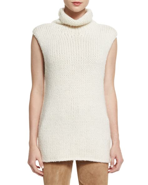 givenchy 74 t|Sleeveless turtleneck sweater in wool .